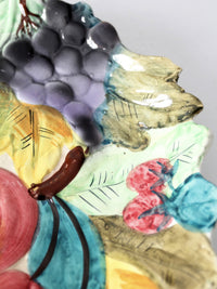 vintage Italian majolica fruit plate