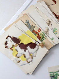 mid-century children's lacing cards set