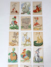 mid-century children's lacing cards set
