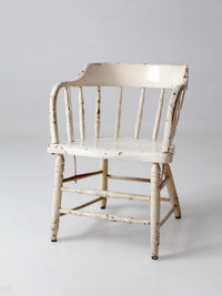 antique white painted Windsor captain's chair