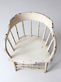 antique white painted Windsor captain's chair