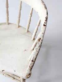 antique white painted Windsor captain's chair