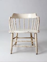 antique white painted Windsor captain's chair