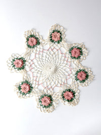 vintage hand crocheted floral doily