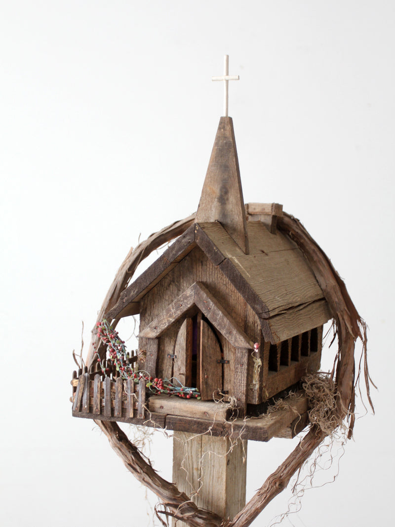 vintage folk art bird house