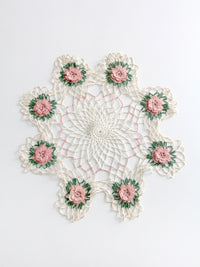 vintage hand crocheted floral doily