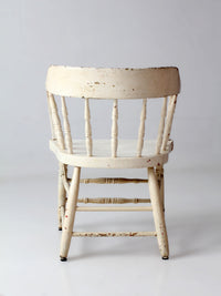 antique white painted Windsor captain's chair