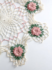 vintage hand crocheted floral doily