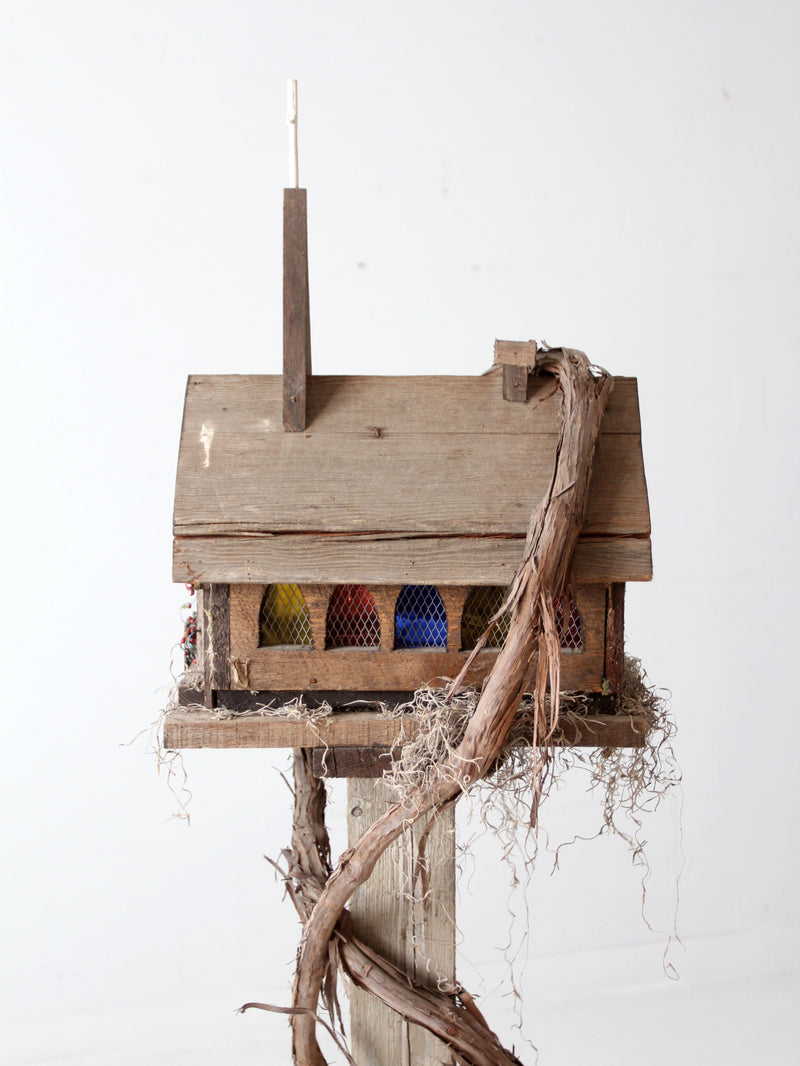 vintage folk art bird house