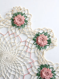 vintage hand crocheted floral doily