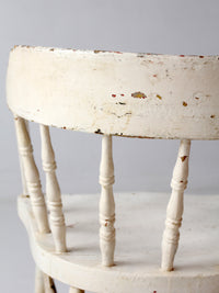 antique white painted Windsor captain's chair