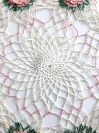 vintage hand crocheted floral doily