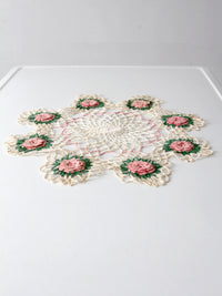 vintage hand crocheted floral doily