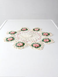 vintage hand crocheted floral doily