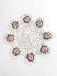 vintage hand crocheted floral doily