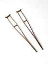 antique wood crutches