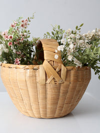 vintage hand woven basket