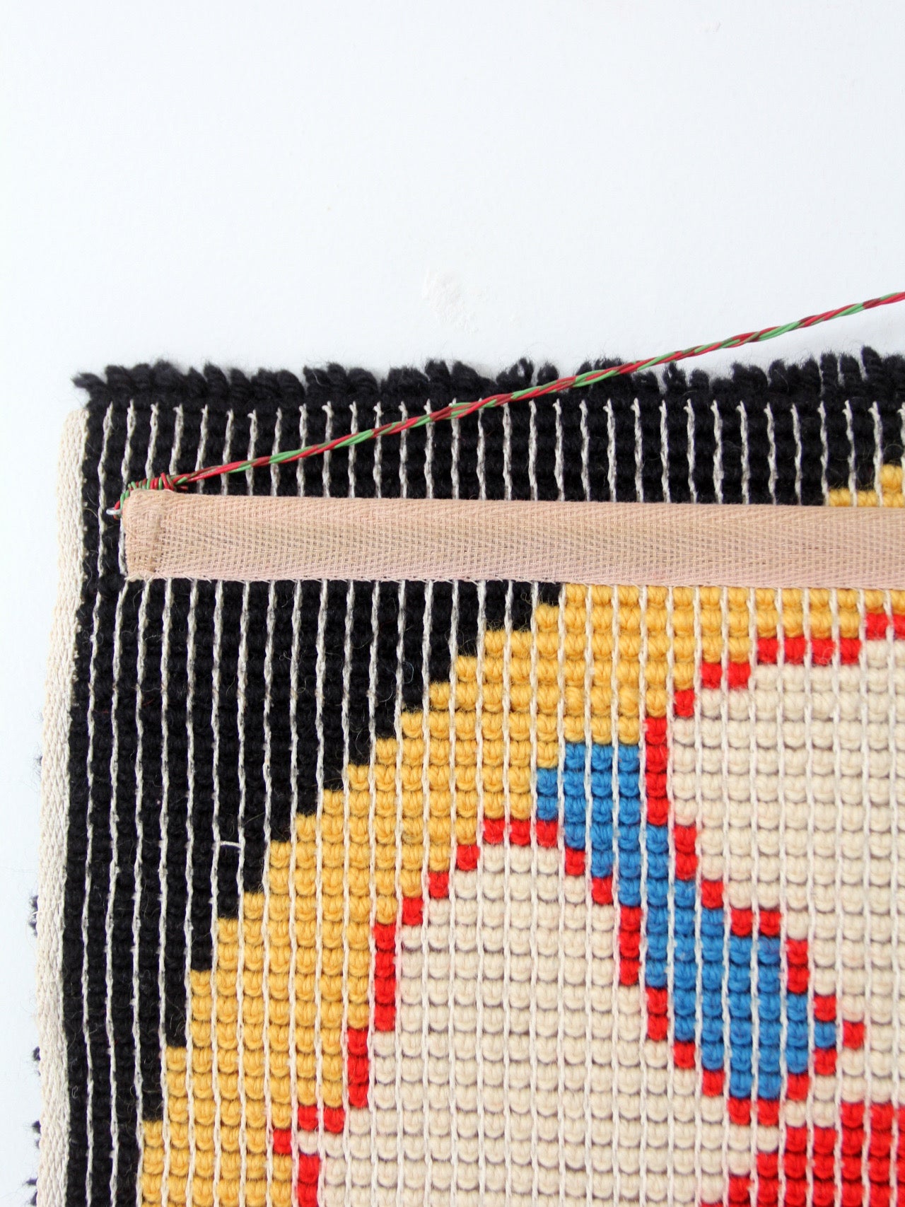 mid-century folk art Luther Rose wall hanging