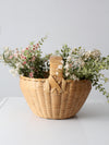 vintage hand woven basket