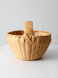 vintage hand woven basket