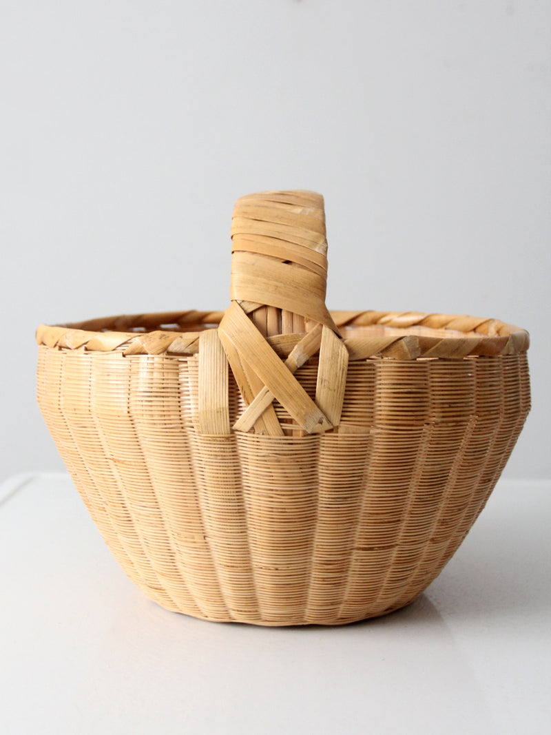 vintage hand woven basket