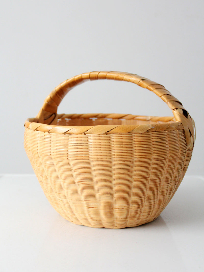 vintage hand woven basket