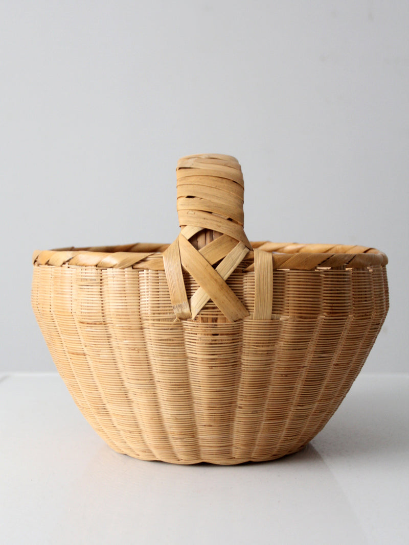 vintage hand woven basket