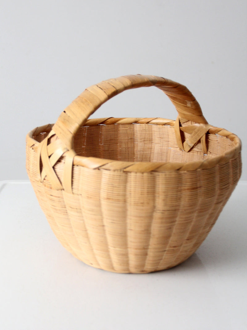 vintage hand woven basket