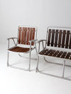 mid century folding outdoor chair and love seat set