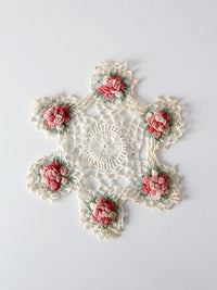 vintage crotchet floral doily