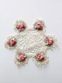vintage crotchet floral doily
