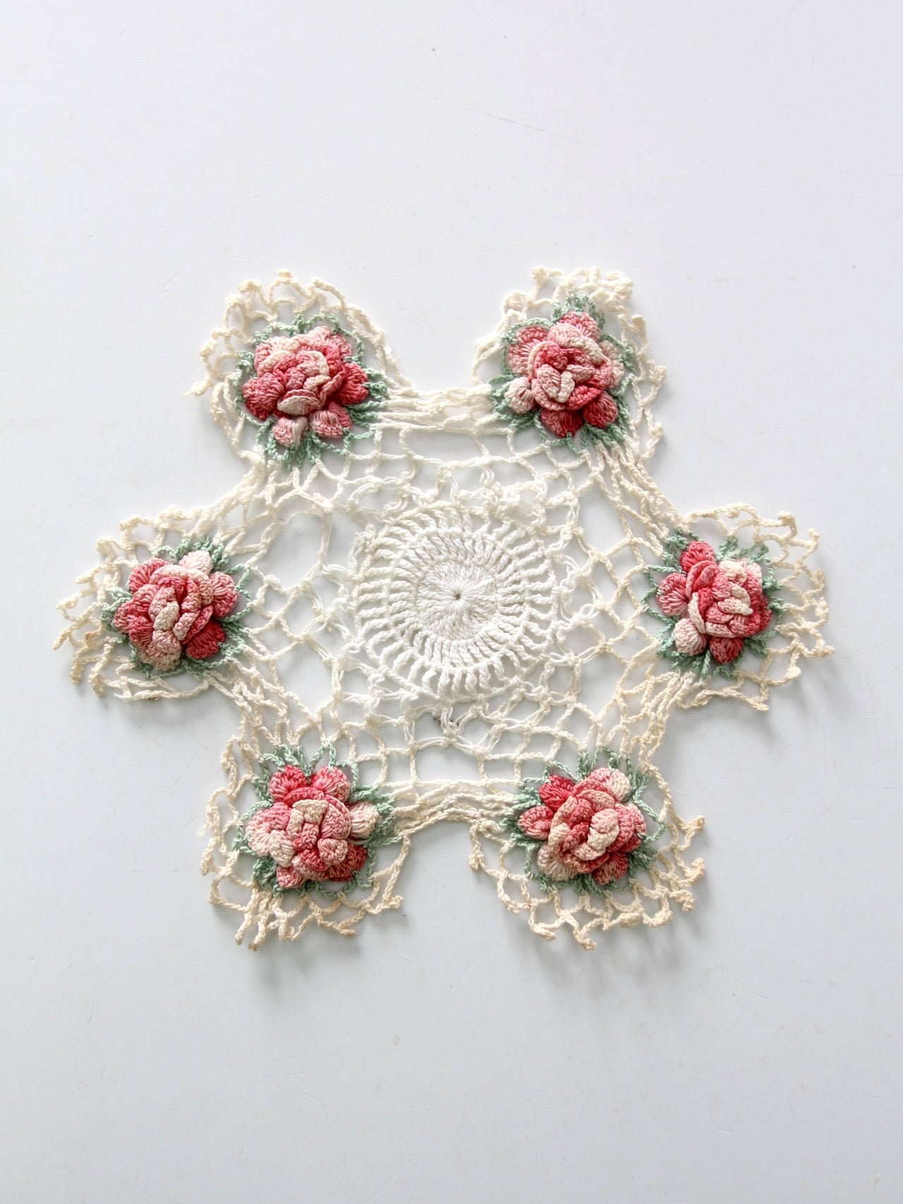 vintage crotchet floral doily