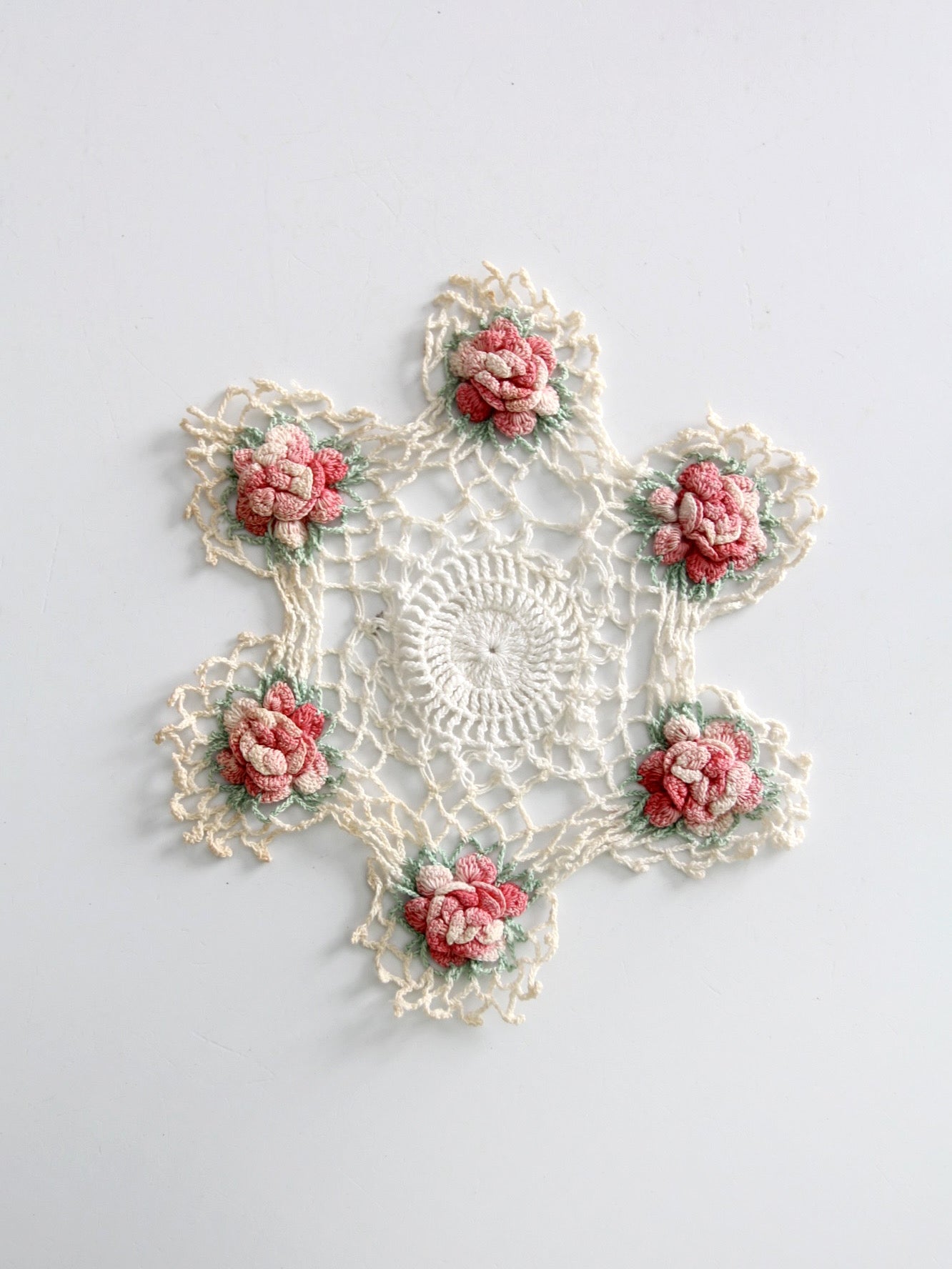 vintage crotchet floral doily