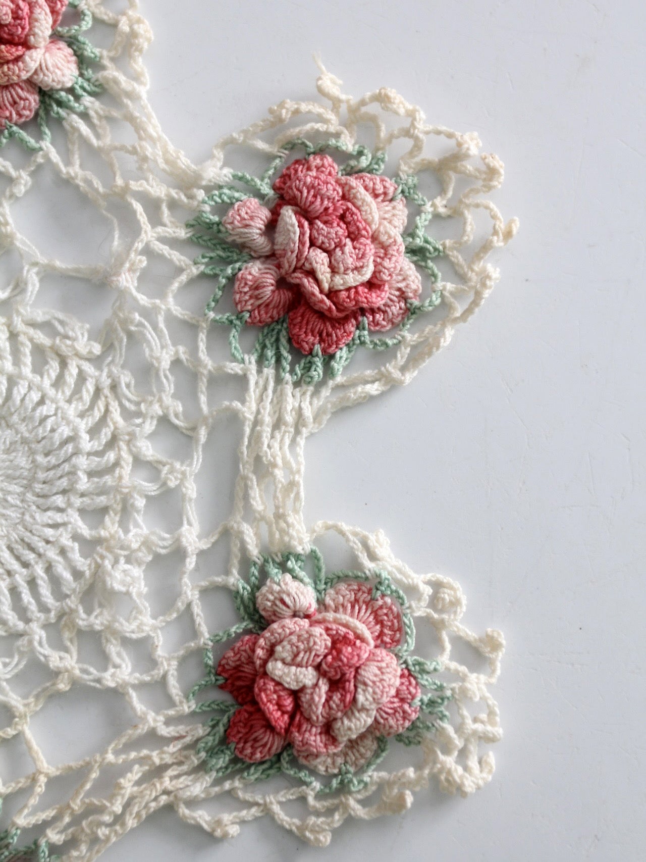 vintage crotchet floral doily