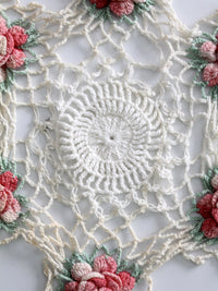 vintage crotchet floral doily