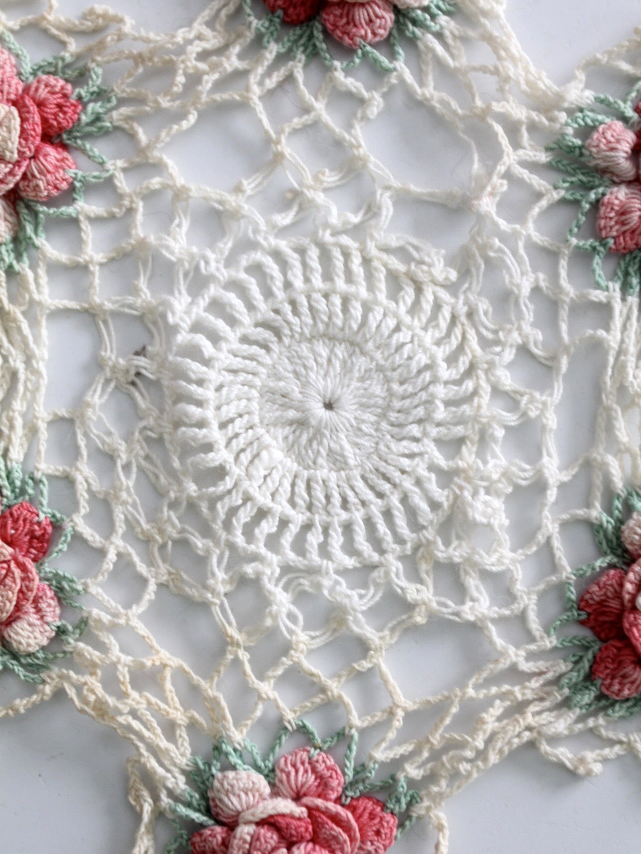 vintage crotchet floral doily