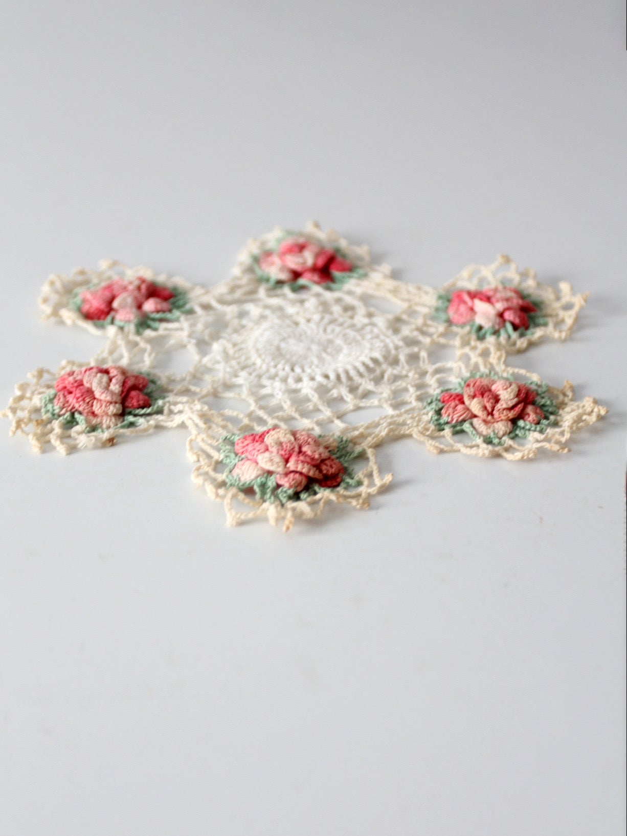 vintage crotchet floral doily