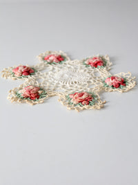 vintage crotchet floral doily