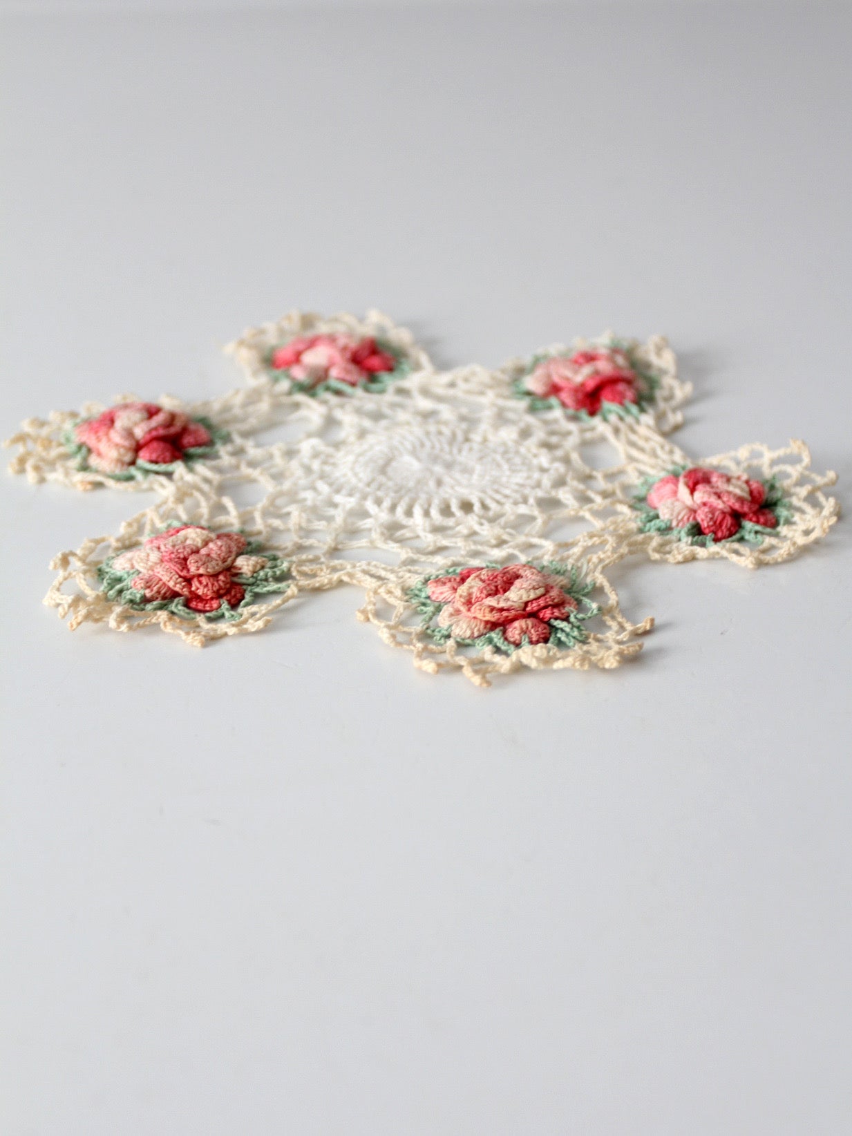 vintage crotchet floral doily
