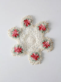 vintage crotchet floral doily