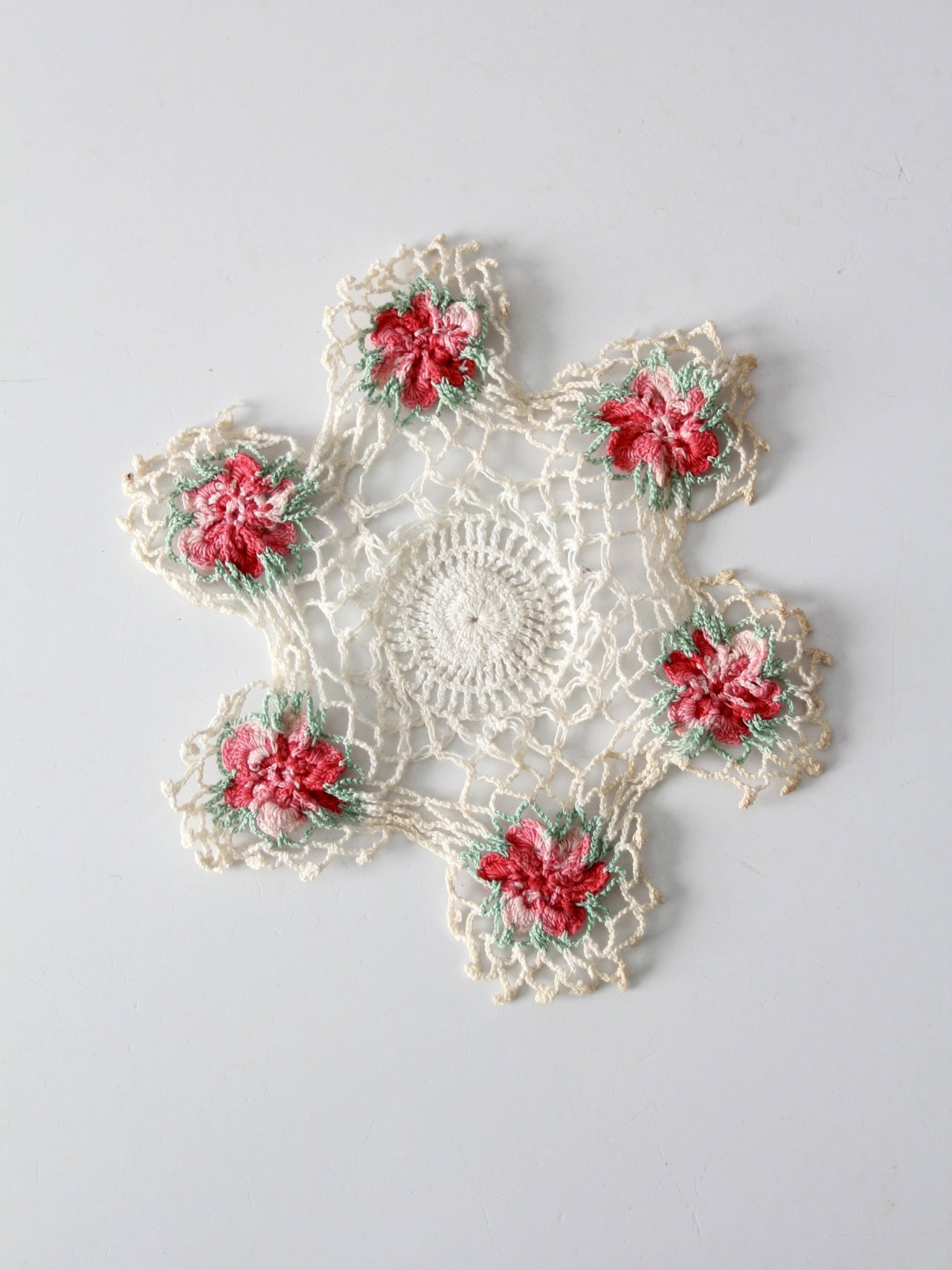 vintage crotchet floral doily