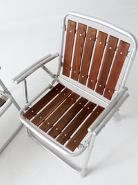 mid century folding outdoor chair and love seat set