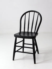 vintage black painted Windsor spindle back chair