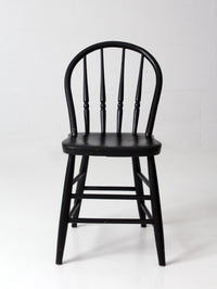vintage black painted Windsor spindle back chair