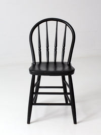 vintage black painted Windsor spindle back chair