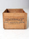 vintage Placerville Fruit crate