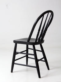 vintage black painted Windsor spindle back chair