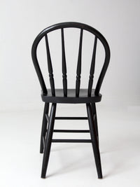 vintage black painted Windsor spindle back chair