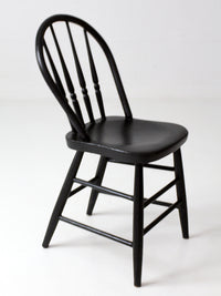 vintage black painted Windsor spindle back chair