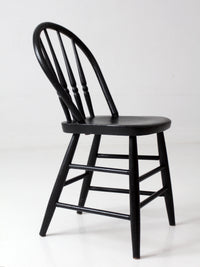 vintage black painted Windsor spindle back chair